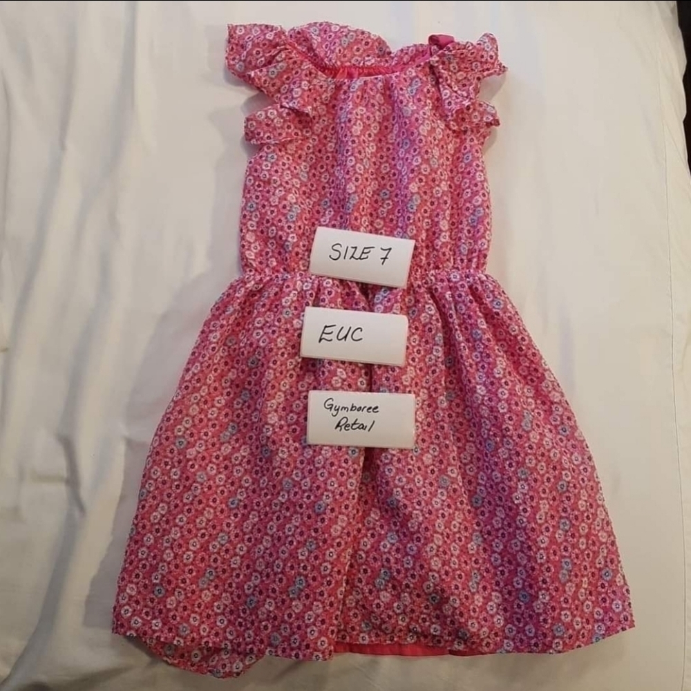 Gymboree girls size 7 floral silky dress